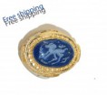 Lovely afghan lapis gold plate rings